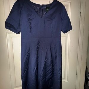 J. Crew Classic Navy Midi Dress